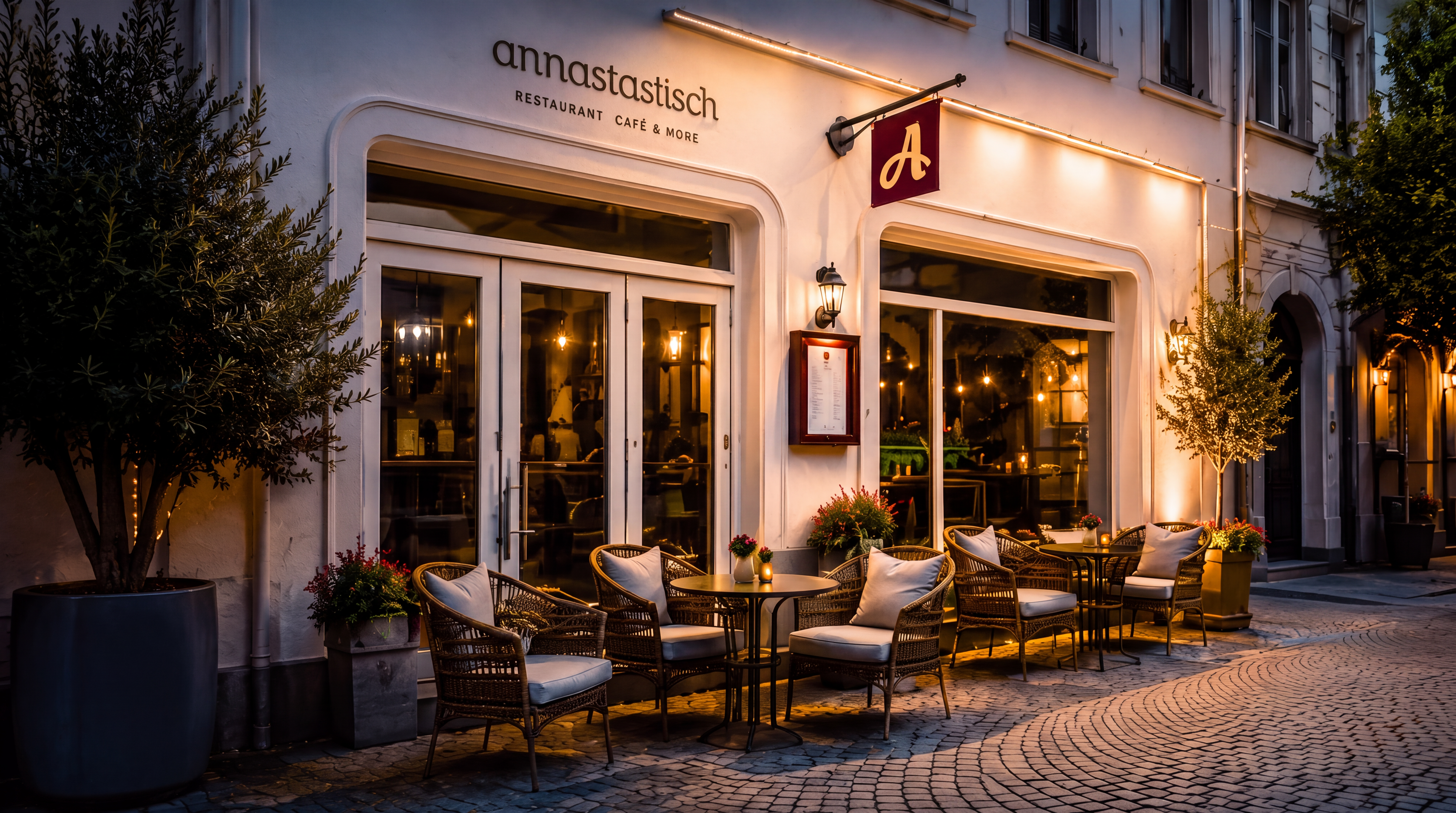 Abendliche Außenansicht von annastastisch in Kevelaer